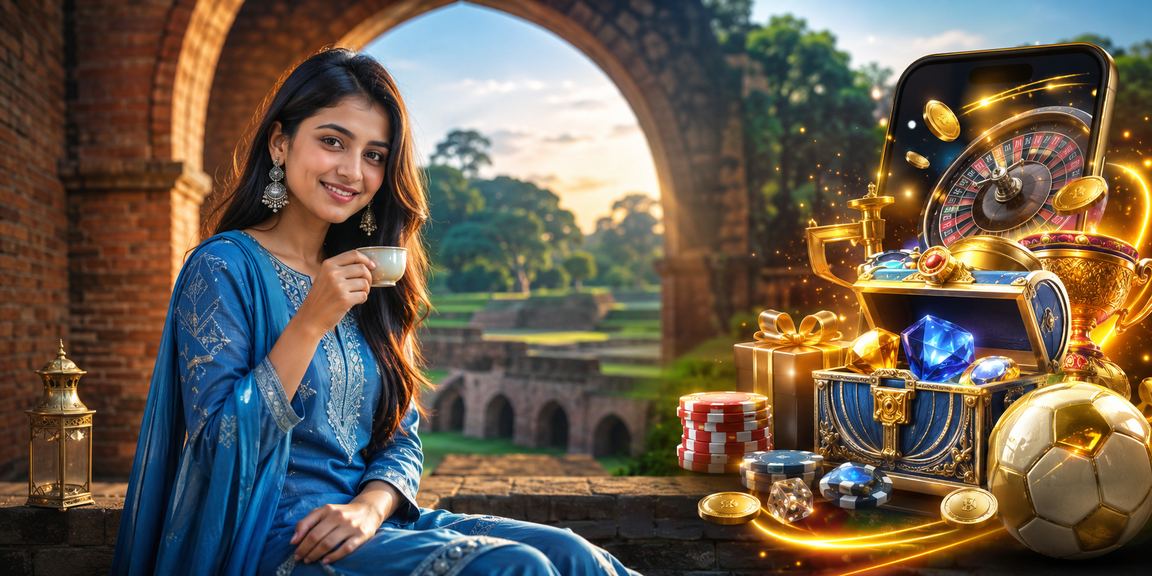 বগুড়ায় সালোয়ার কামিজ পরে মোবাইলে বেটিং করছেন একজন নারী